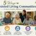 Older adults participating in healthy aging activities at an assisted living community